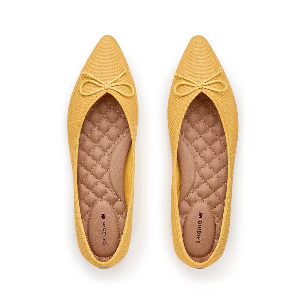 Birdies Goldfinch Flat in Daffodil Raffia - 8